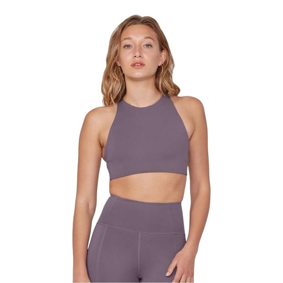 Girlfriend Collective Topanga Bra sports bra yoga crossover straps purple large - Picture 13 of 14